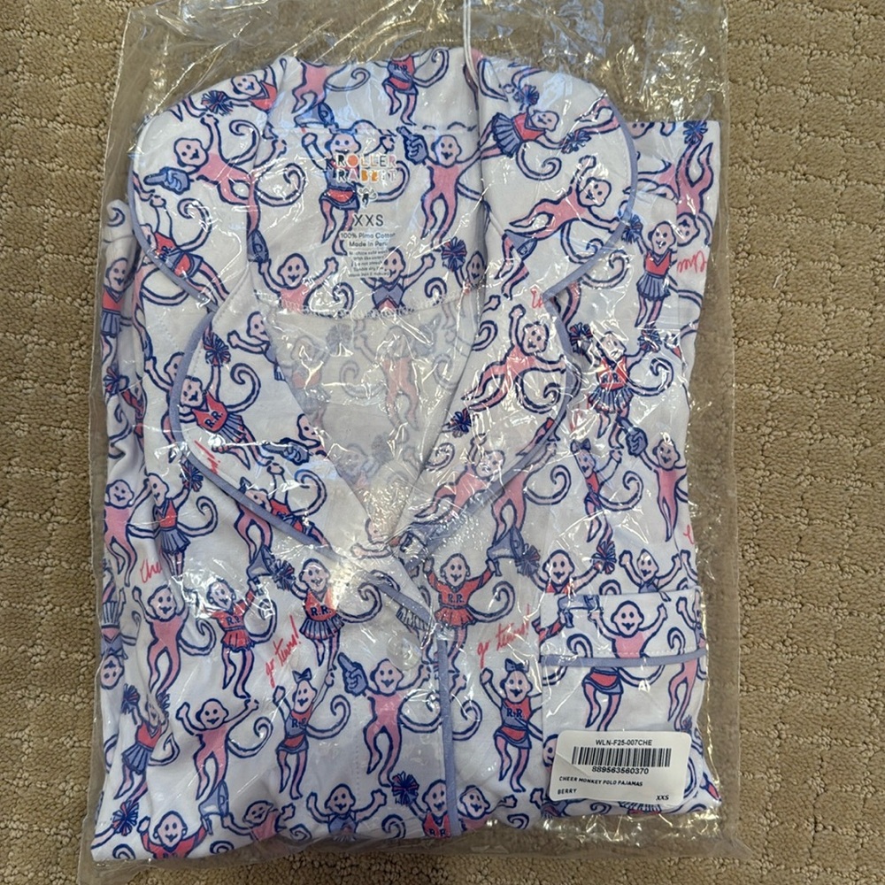 Roller Rabbit Cheer Monkey Polo XXS NWT Giftable